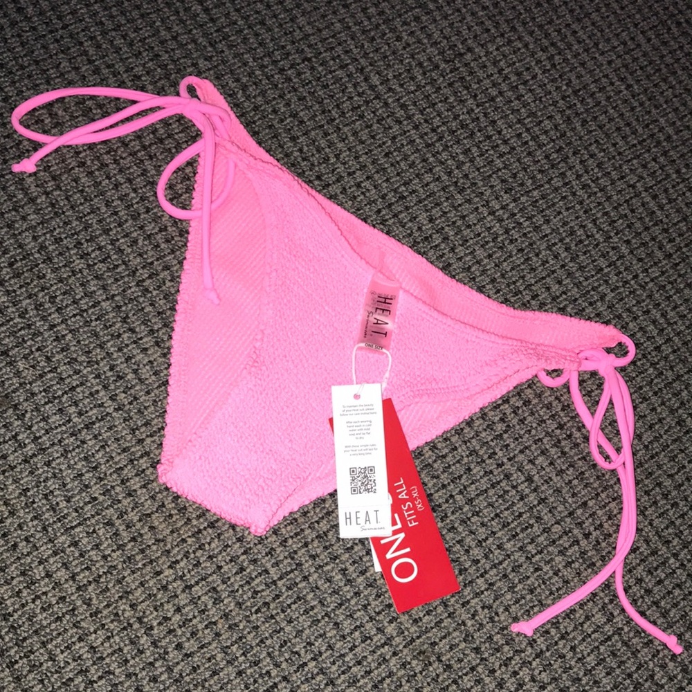 HEAT Pink Tie-Side Women's Bikini Bottoms